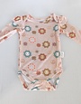 Joss + J Bamboo LS Ruffle Onesie