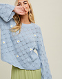 Daisy Emb Bell Sleeve Sweater