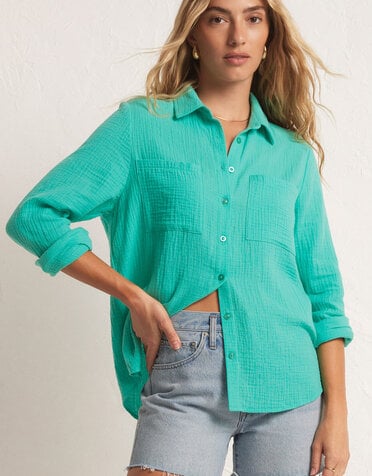 Kaili Button Up Gauze Top