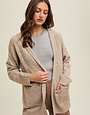 Brushed Hooded Cardigan