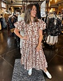 THML Clothing Tiered Print Maxi Dress