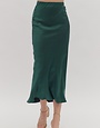 Satin High Waist Maxi Skirt