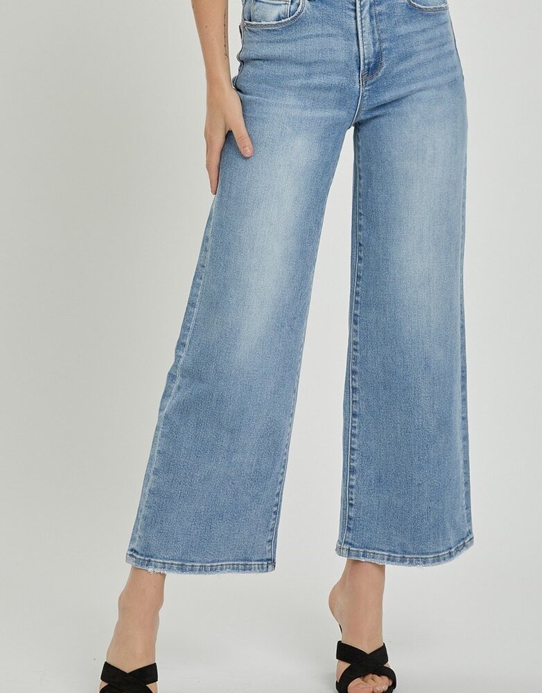 High Rise Wide Crop Jeans