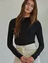 Knit Mock Neck LS Pullover