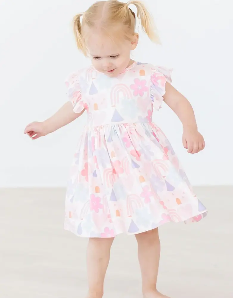 Castles & Rainbows Flutter Twirl Dress