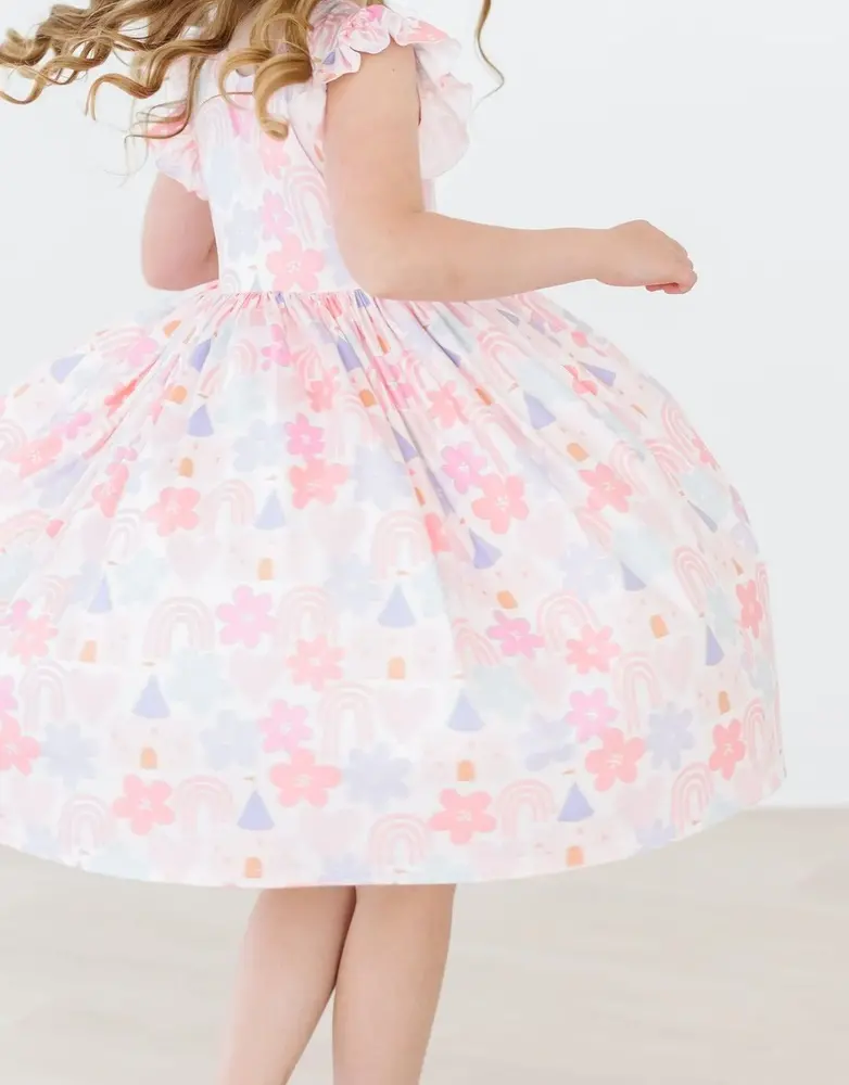 Castles & Rainbows Flutter Twirl Dress