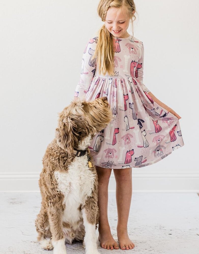 Puppy Party Pocket Twirl Dress