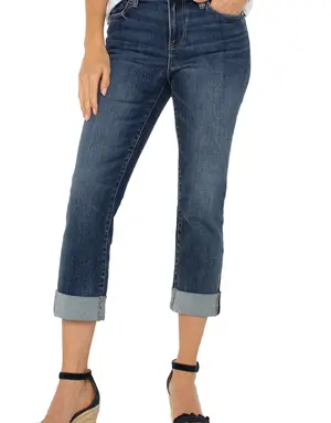 Liverpool Jeans Charlie Crop Wide Rolled Cuff 24"