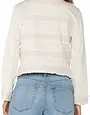 Liverpool Jeans Collarless Jacket w/Fray & Lace