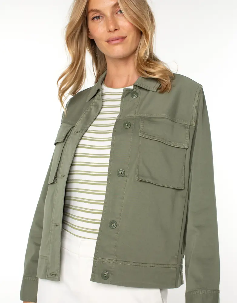 Liverpool Jeans Button Front Cargo Jacket
