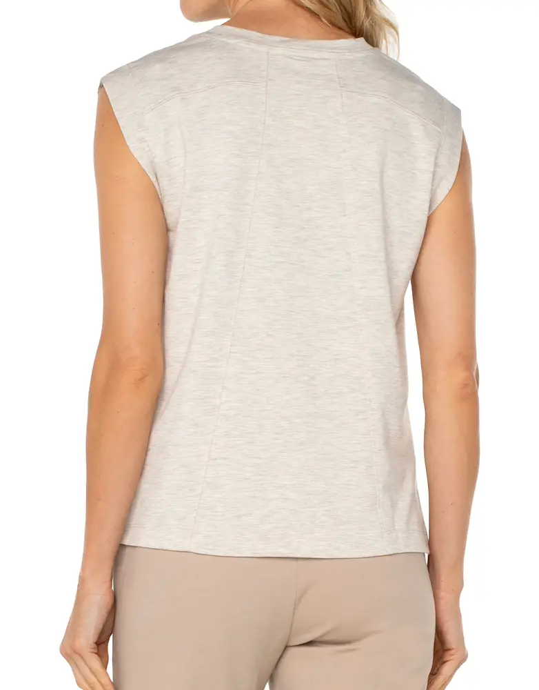 Liverpool Jeans Sleeveless Crew Neck Top