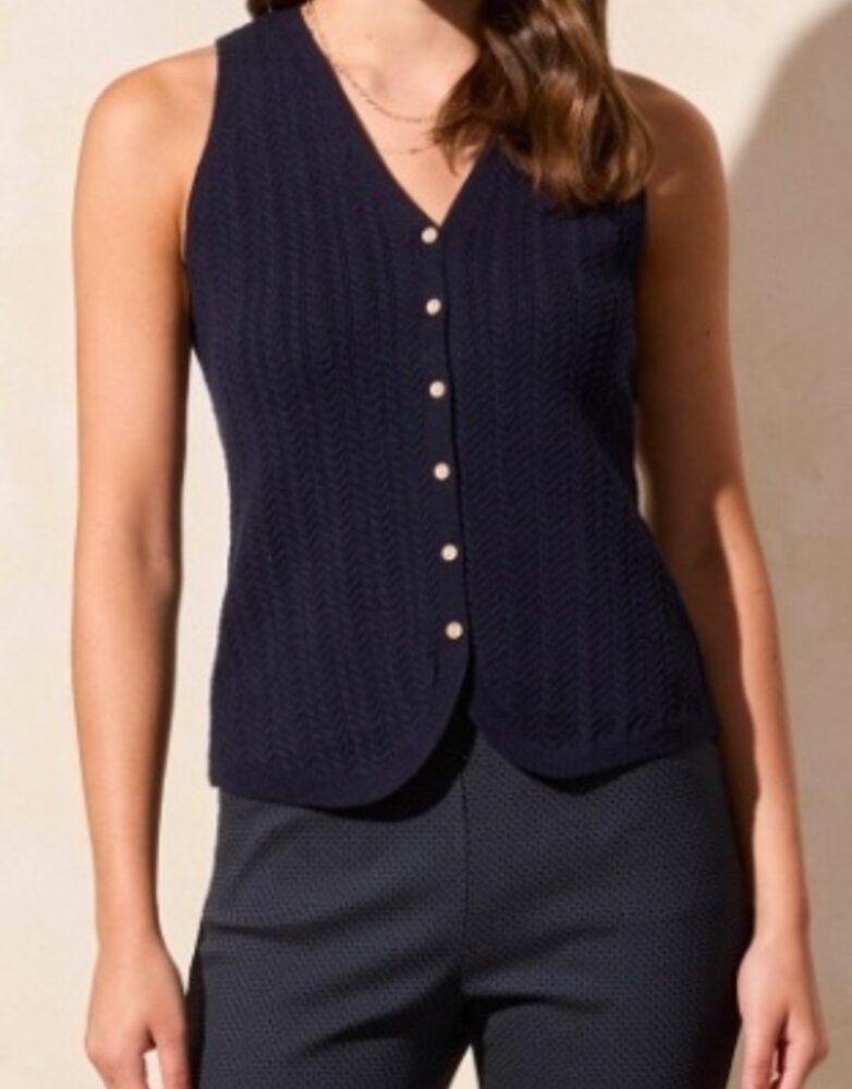 Sweater Vest w/Wood Buttons