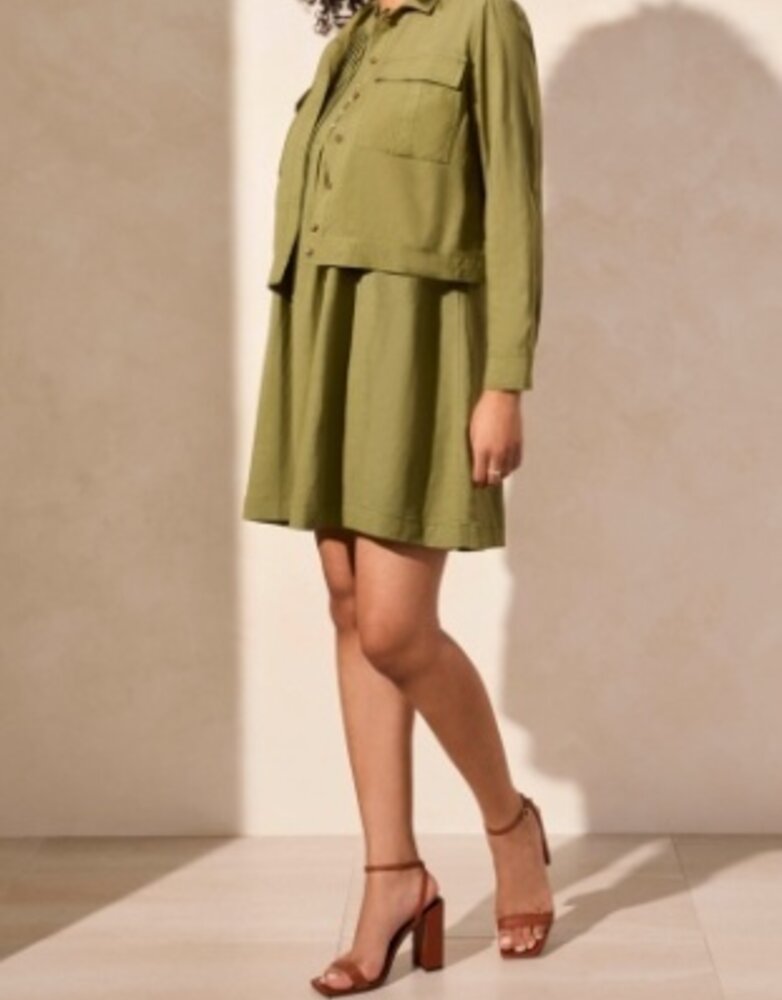 LS Button Front Jacket w/Pockets