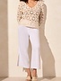Open Fancy Crochet Vneck Swtr