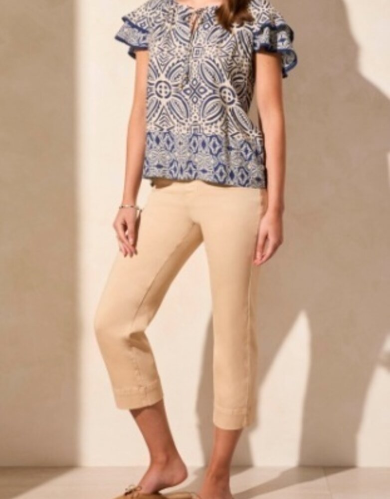 Flutter Slv Blouse w/tape