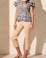Flutter Slv Blouse w/tape