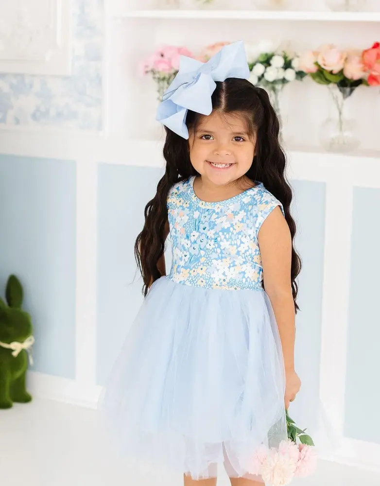 Blooming in Blue Tank Tutu Dress