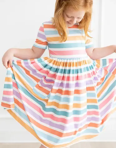 Spring Stripes SS Pocket Twirl Dress
