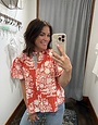 THML Clothing Puff Sleeve Print Top