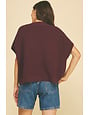 Pinch Dropped Shoulder Sweater Top