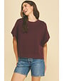 Pinch Dropped Shoulder Sweater Top