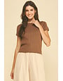 Pinch Pointelle Cable Knite Sweater