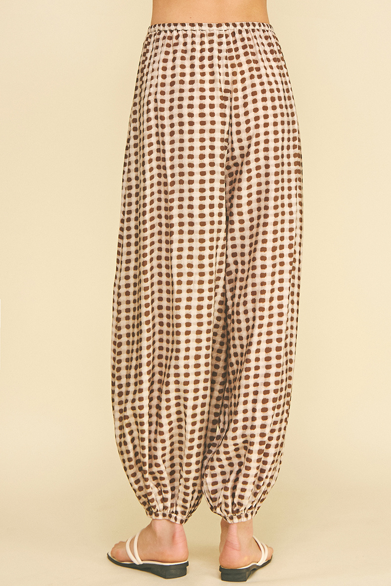 Pinch Geo Dot Print Harem Pant