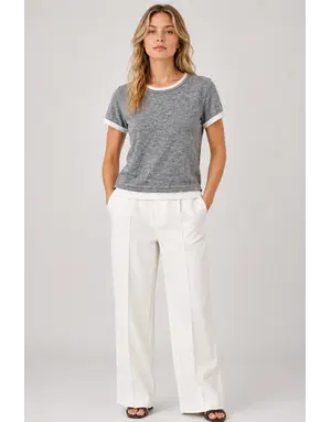 Pinch Double Layered Knit Top