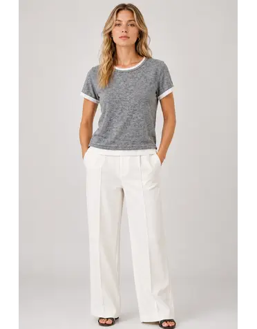 Pinch Double Layered Knit Top