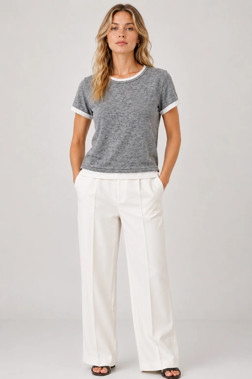 Pinch Double Layered Knit Top