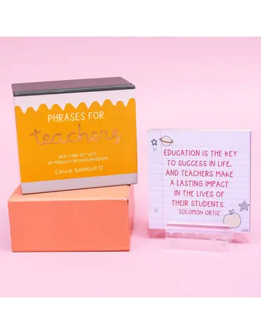 Phrases for Teachers Desk Card Set
