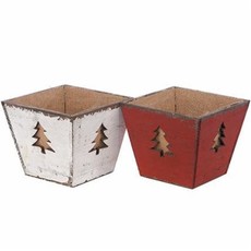 Volume One Holiday Tree Wood Planter (Assorted)