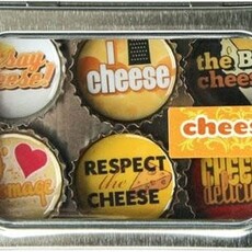 Kate Grenier Bottle Cap Magnet Set - Cheese