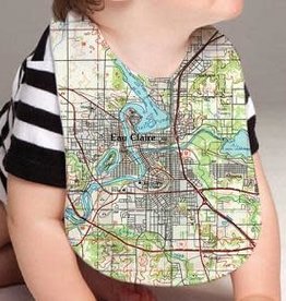 Volume One Baby Bib - Eau Claire Map