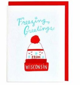 Cracked Designs Greeting Card - Freezing Greetings