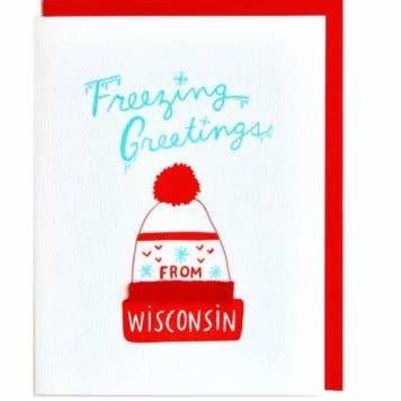 Cracked Designs Greeting Card - Freezing Greetings