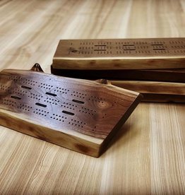 Tree Purpose of Eau Claire Live Edge Walnut Cribbage Board (3-Player)