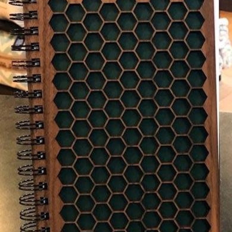 Woodchuck Wood Spiral Journal - Honeycomb (Walnut)