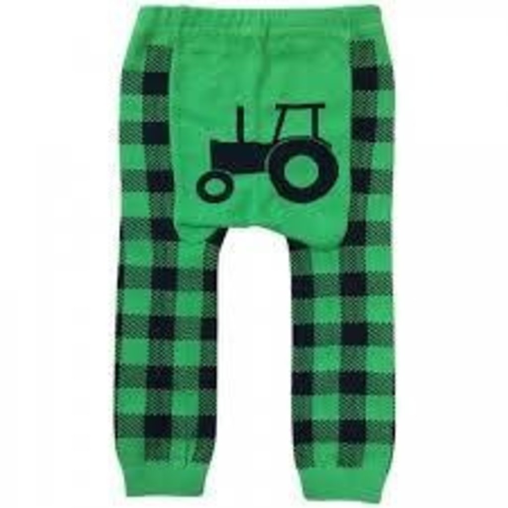Volume One Kids Leggings - Tractor + Green