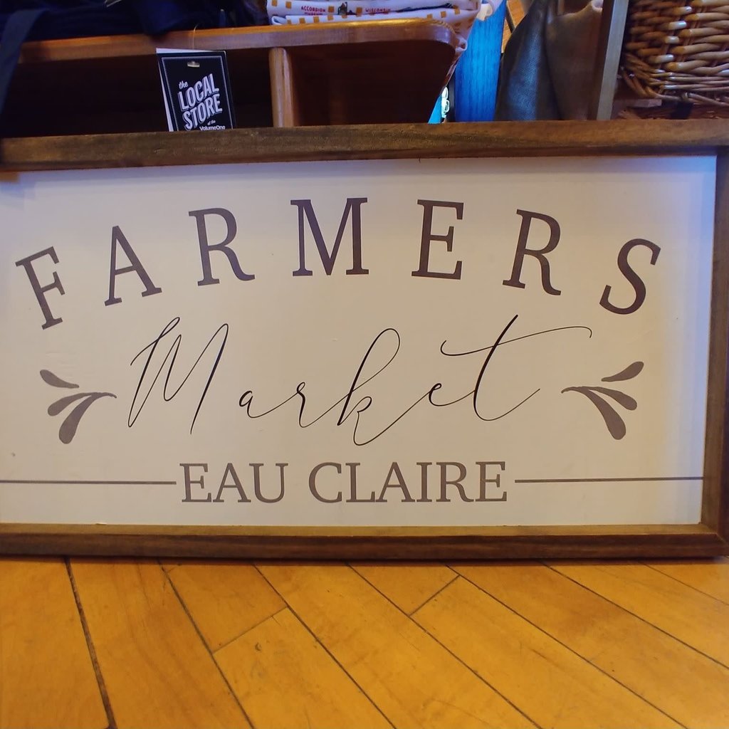 Homemade Market 12x24 Wood Sign - Eau Claire Farmers Market