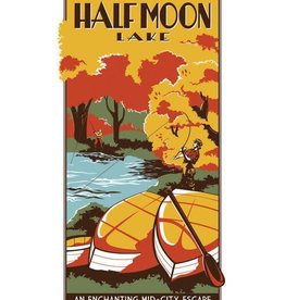 Volume One Vintage Tourism Poster - Half Moon Lake