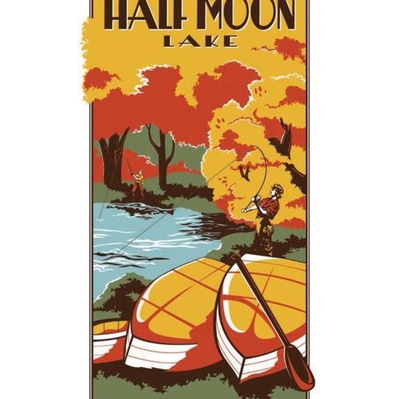 Volume One Vintage Tourism Poster - Half Moon Lake