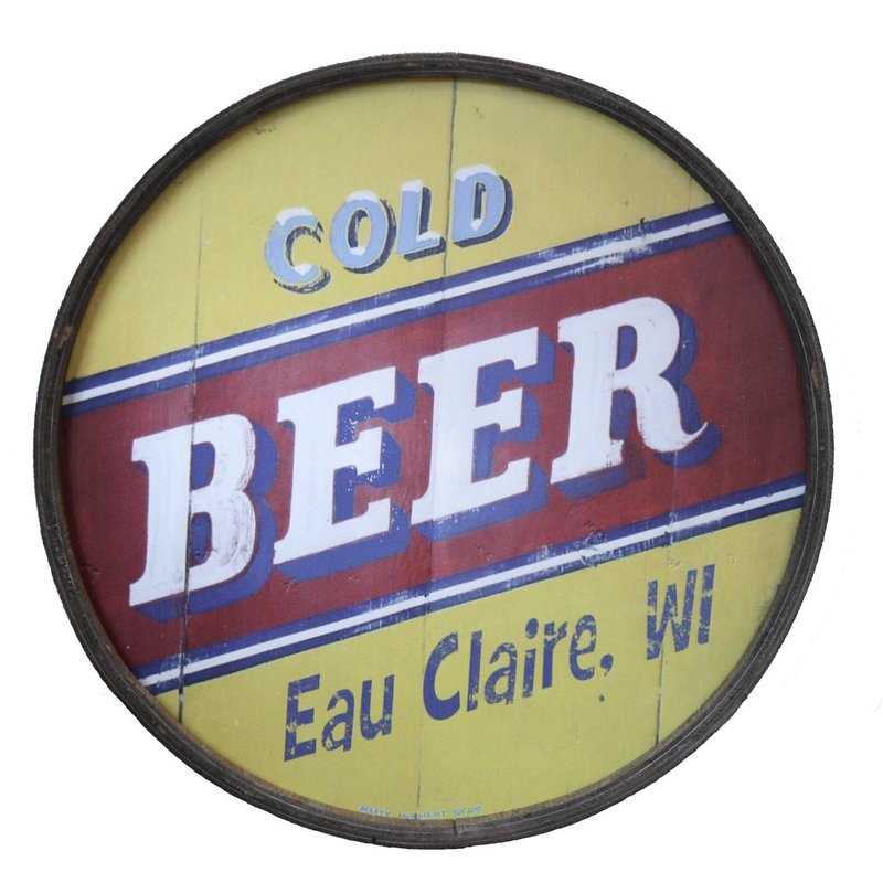 Volume One Cold Beer - Eau Claire - Wooden Barrel End