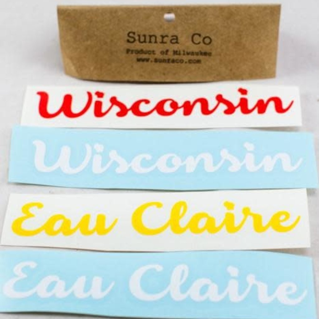 Sunra Company Vinyl Decal - Wisconsin Text