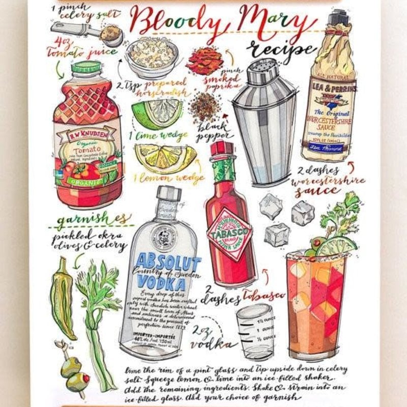 LouPaper Bloody Mary Print Vertical (11x14)