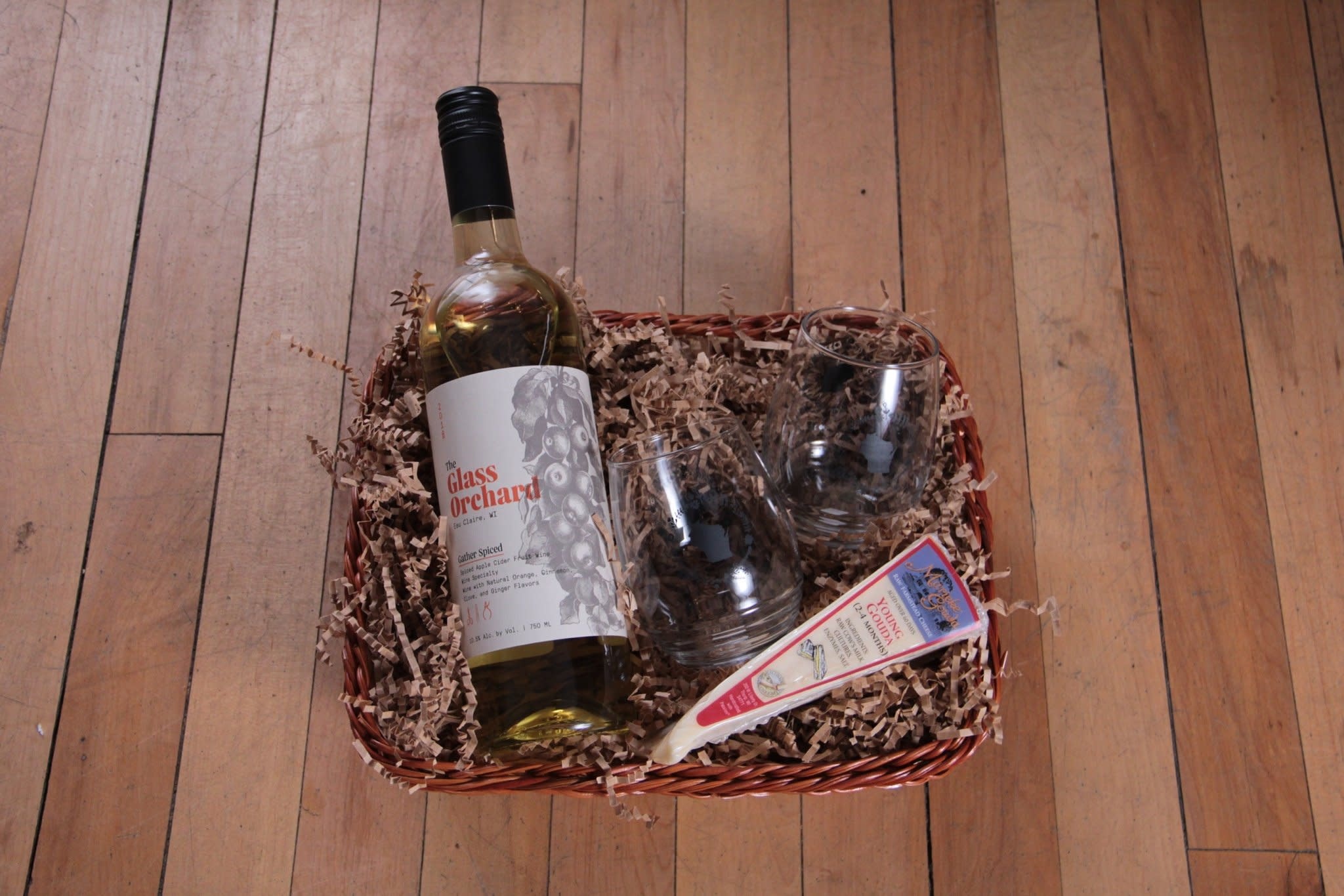 Gift Basket Wine + Cheese The Local Store