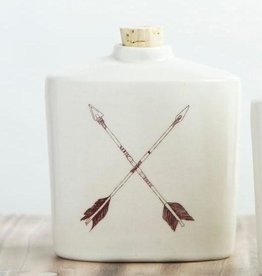 Tandem Ceramics Ceramic Flask - X Arrows