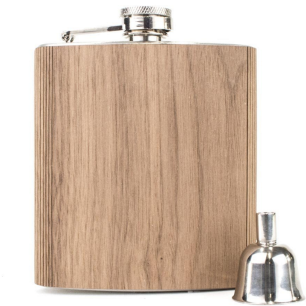 Woodchuck Wood Flask - (Walnut ) (Large 6oz)