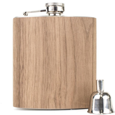 Woodchuck Wood Flask - (Walnut ) (Large 6oz)
