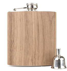 Woodchuck Wood Flask - (Walnut ) (Large 6oz)